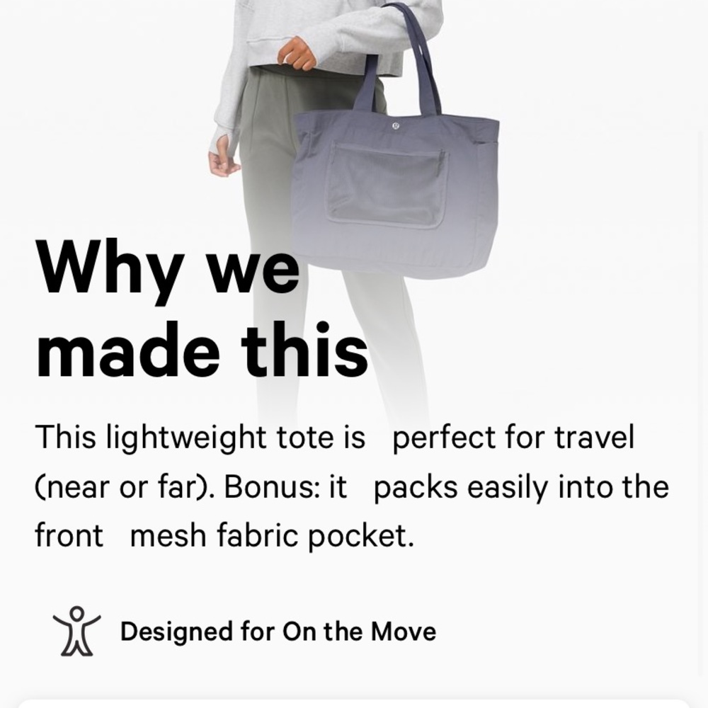 LAST ONE:   Lululemon Pack The Pocket Tote 20L - Picture 8 of 9